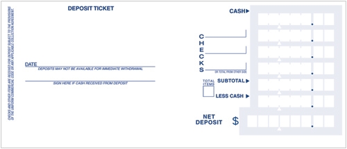 Home Desk Deposit Tickets