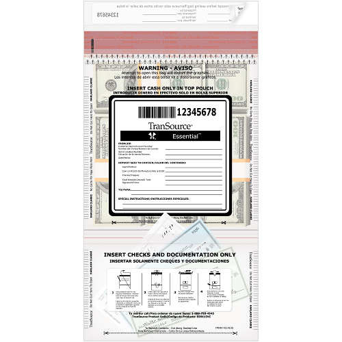 Essential 9x15 Vertical Dual Pocket - Clear